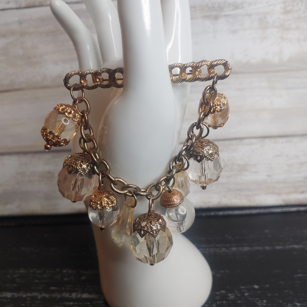Dangle Crystal Brooch